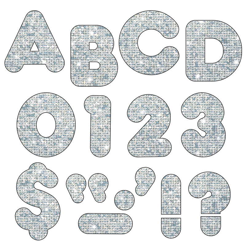 (6 Pk) Ready Letters 3in Silver