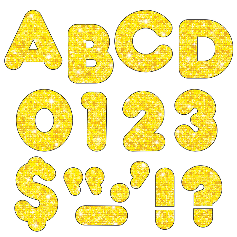 (6 Pk) Ready Letters 3in Yellow