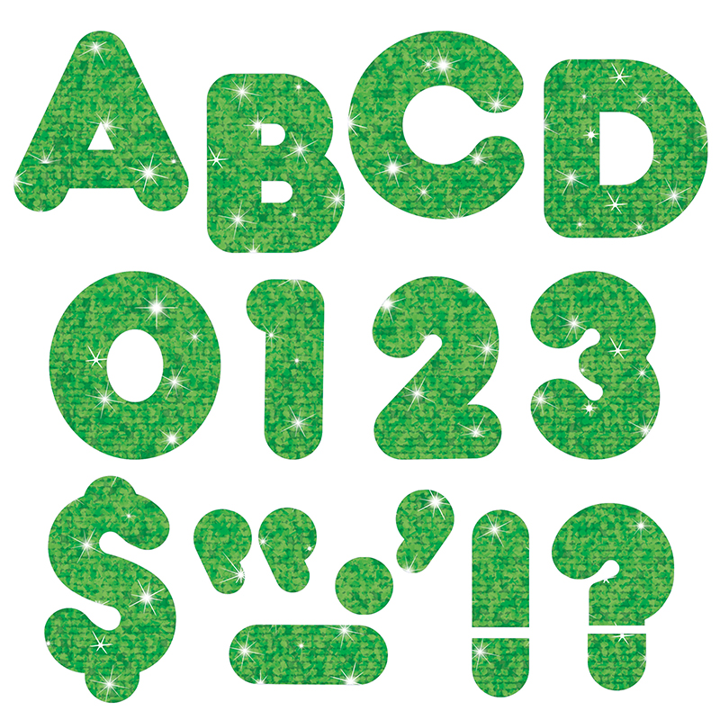 (6 Pk) Ready Letters 3in Green