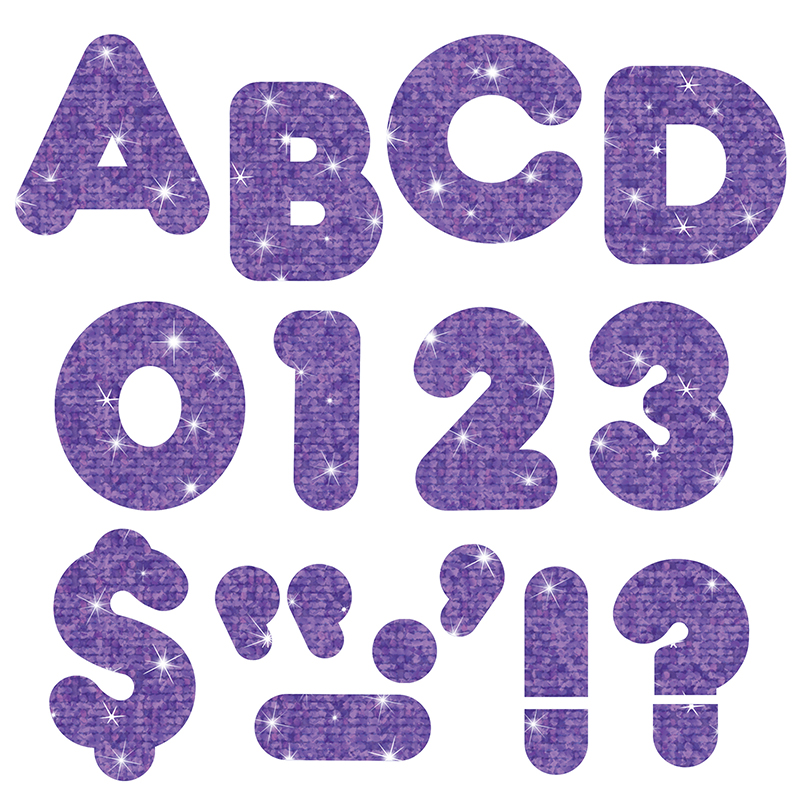 (6 Pk) Ready Letters 3in Purple