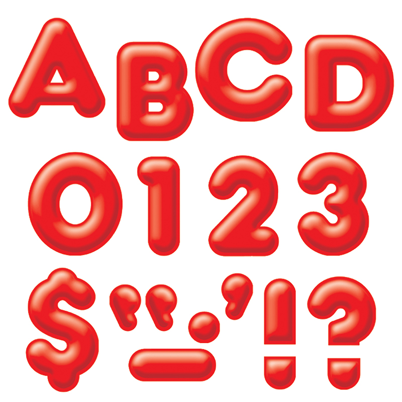 (6 Pk) Ready Letters 2in 3-D Red