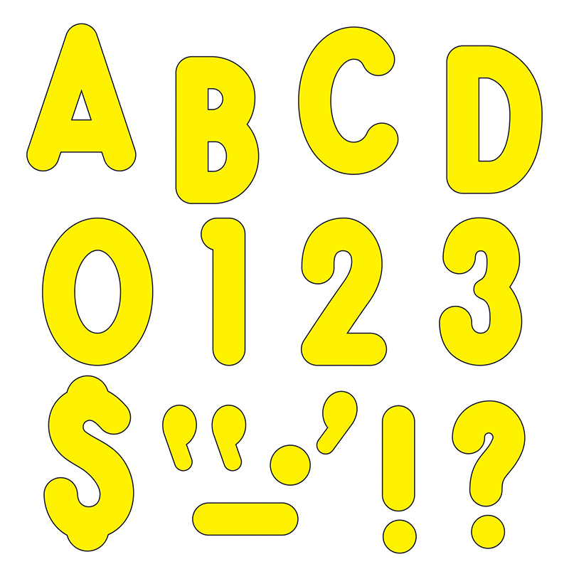 (3 Pk) Ready Letters 7in Yellow