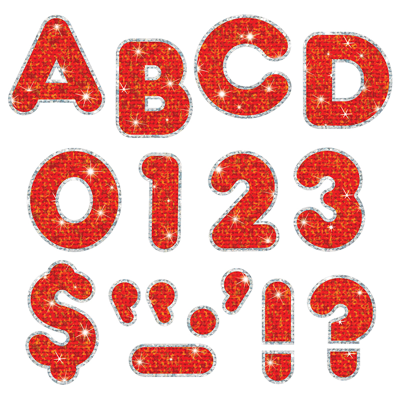(6 Pk) Ready Letters 2in Red