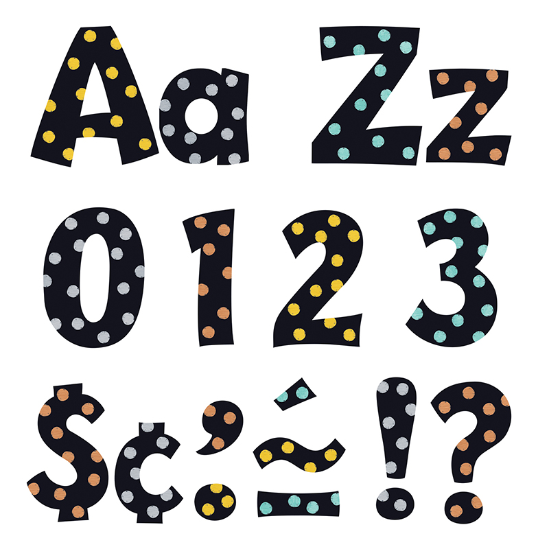 Dots 4in Playful Ready Letters