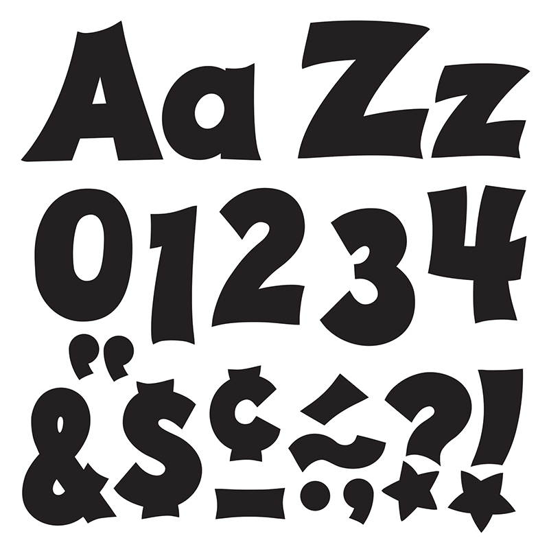 (3 Pk) Ready Letters 4in Black