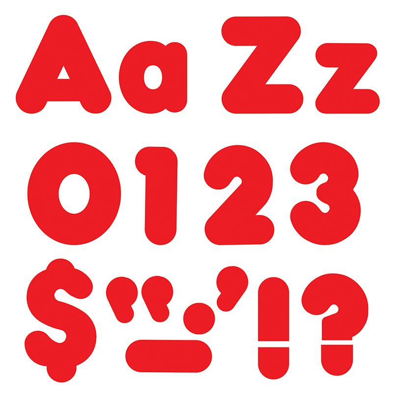 (6 Pk) Ready Letters 4in Red