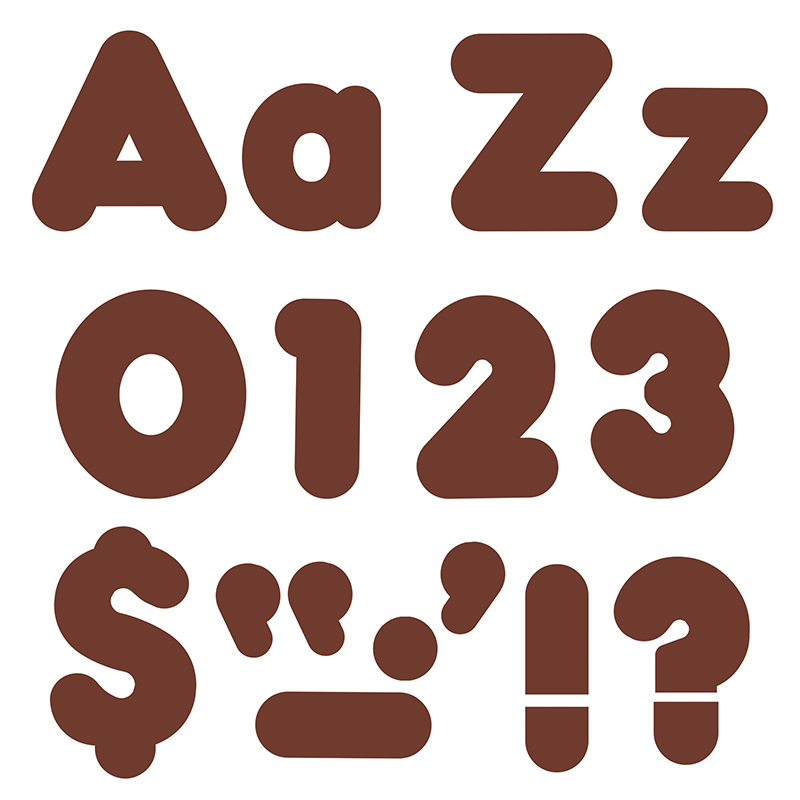 (6 Pk) Ready Letters 4in Chocolate