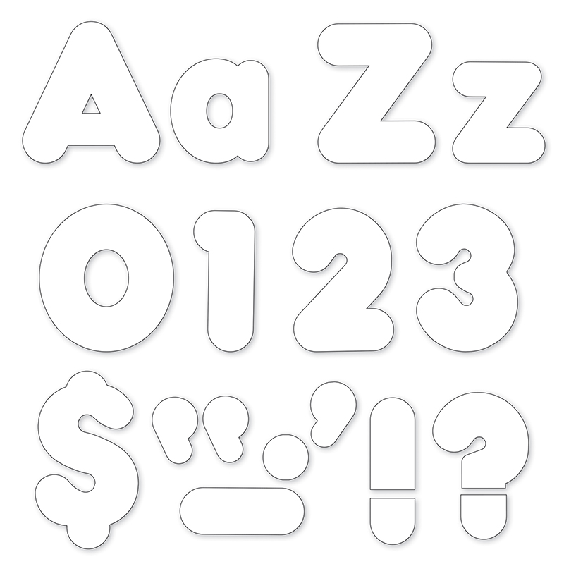 (6 Pk) Ready Letters 4in White