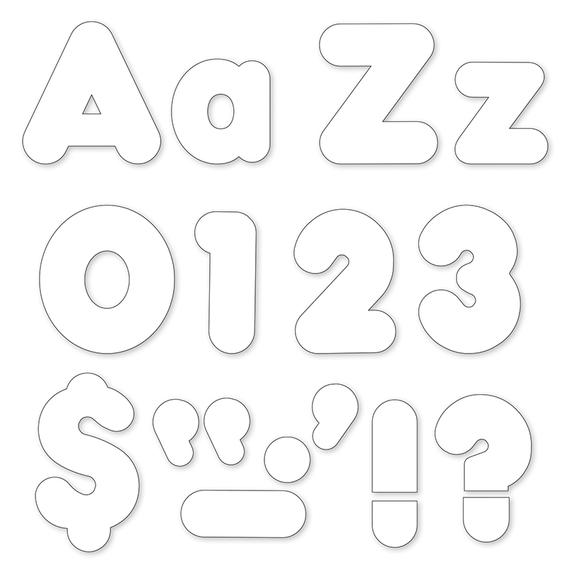 White 4in Casual Uppercase