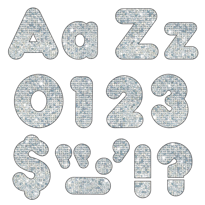 (3 Pk) Ready Letters 4in Silver