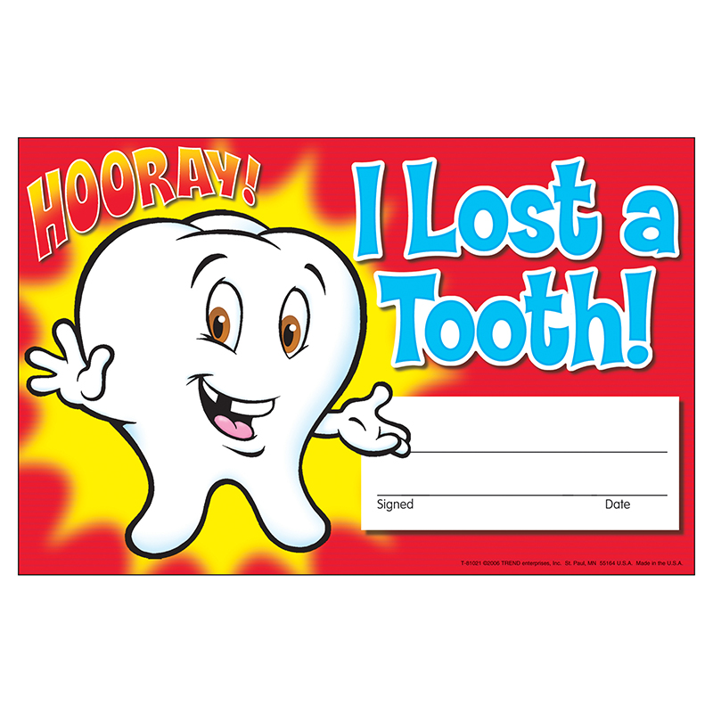 (12 Pk)Awards I Lost A Tooth Hooray
