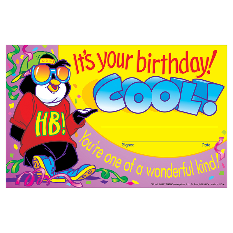 Awards Its Your Birthday Cool 30/Pk
