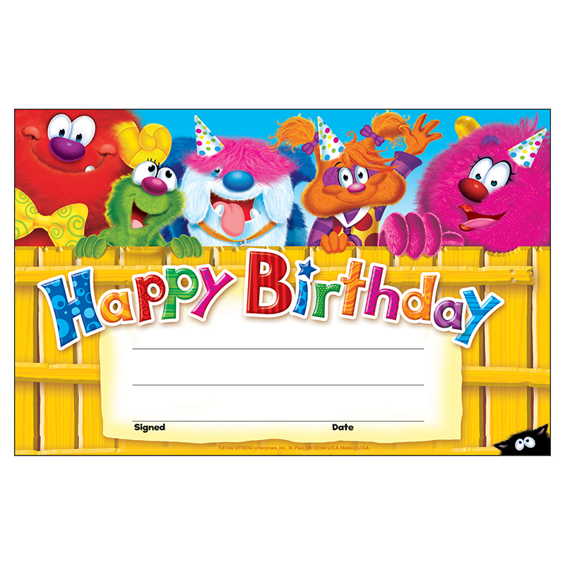 (12 Pk)Happy Birthday Furry Friends