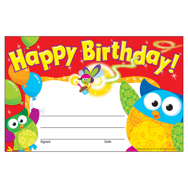 Happy Birthday Owl Stars