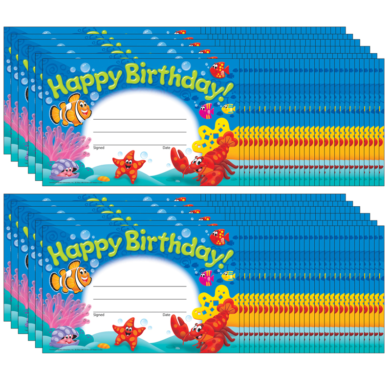 (12 Pk) Happy Birthday Sea Buddies