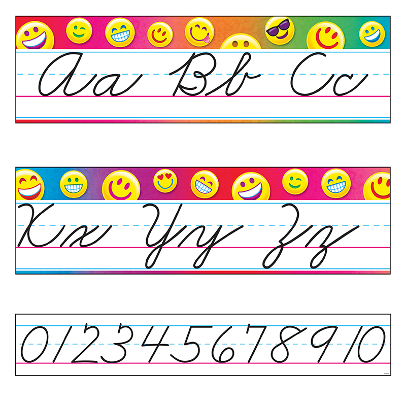 Emoji Alphabet Line Cursive Bbs