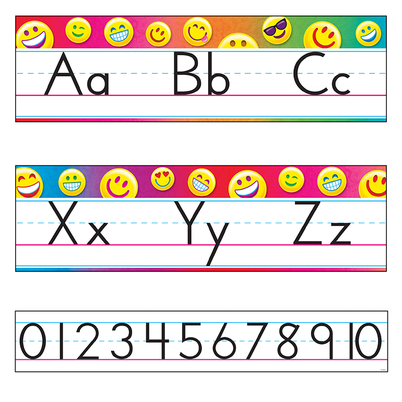 Emoji Alphabet Line Manuscript Bbs