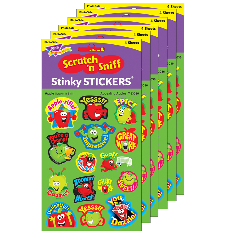(6 Pk) Appealng Apples Mixd Shapes