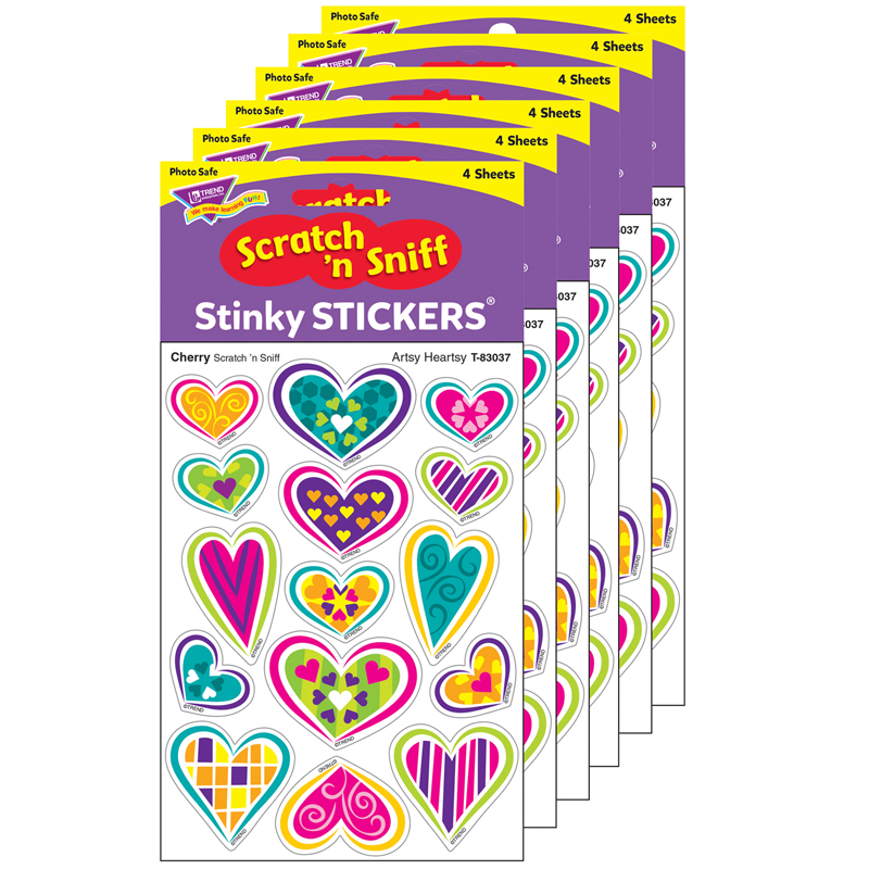 (6 Pk) Artsy Heartsy/Cherry Shapes