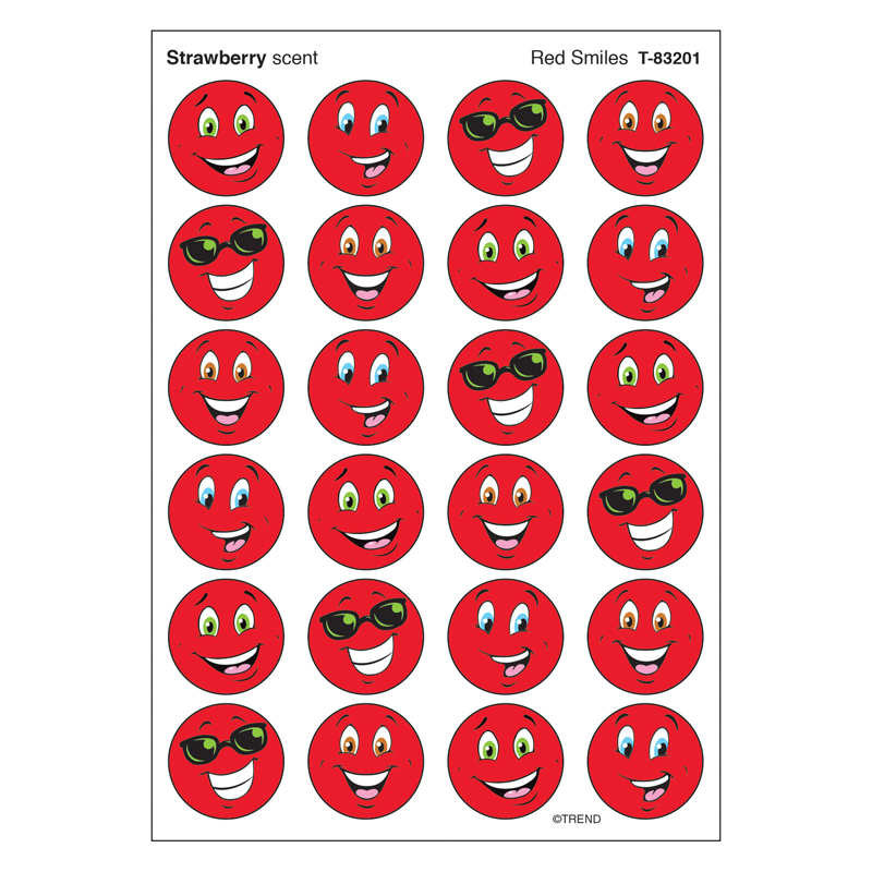 (12 Pk) Stinky Stickers Red Smiles