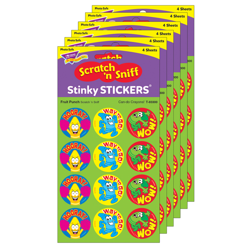 (6 Pk) Crayons/Fruit Punch Stinky