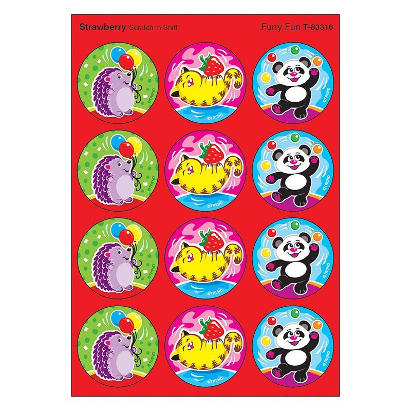 Furry Fun/Strwberry Stinky Stickers