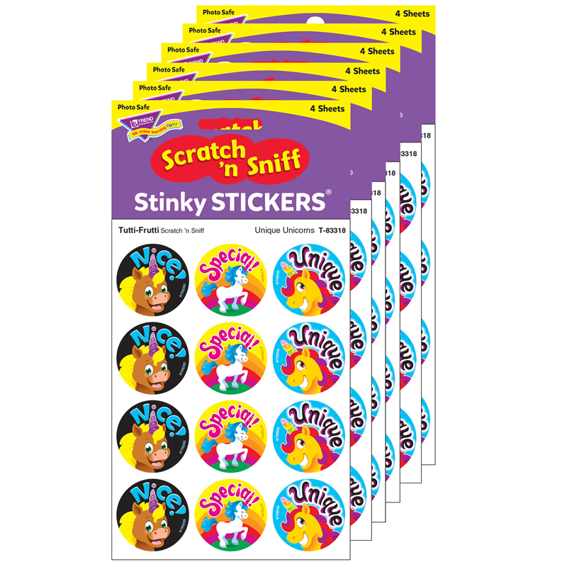 (6 Pk) Unique Unicrns/Tutti Frutti