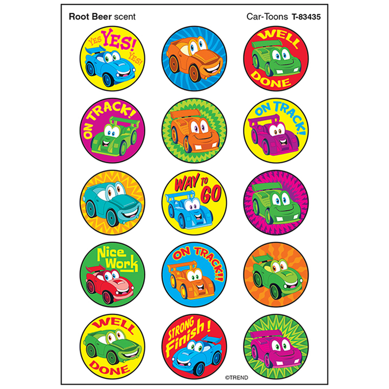 Car-Toons Stinky Stickers Large