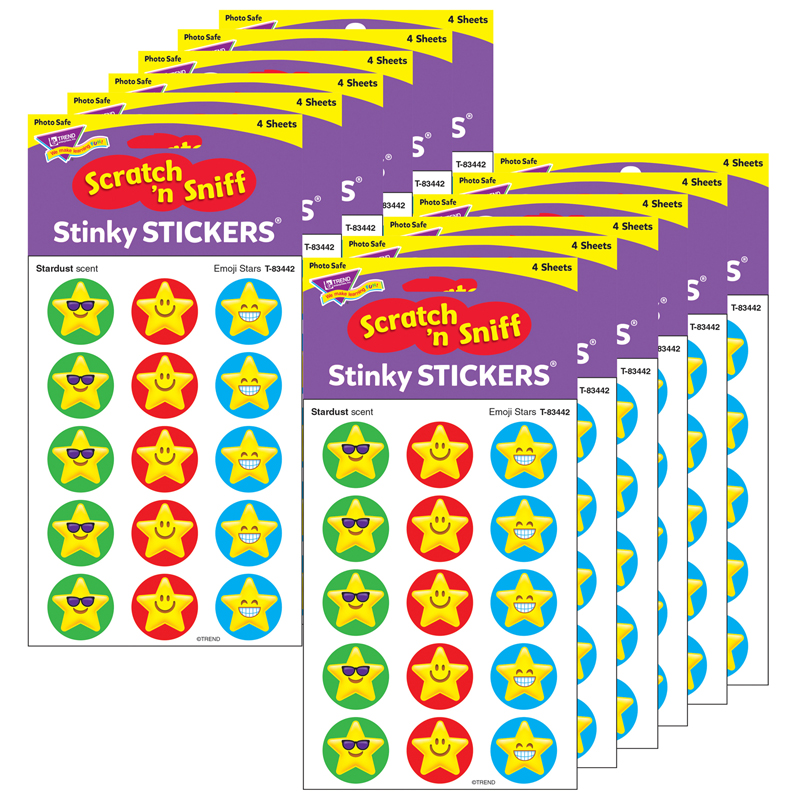 (12 Pk) Stinky Sticker Lg Round