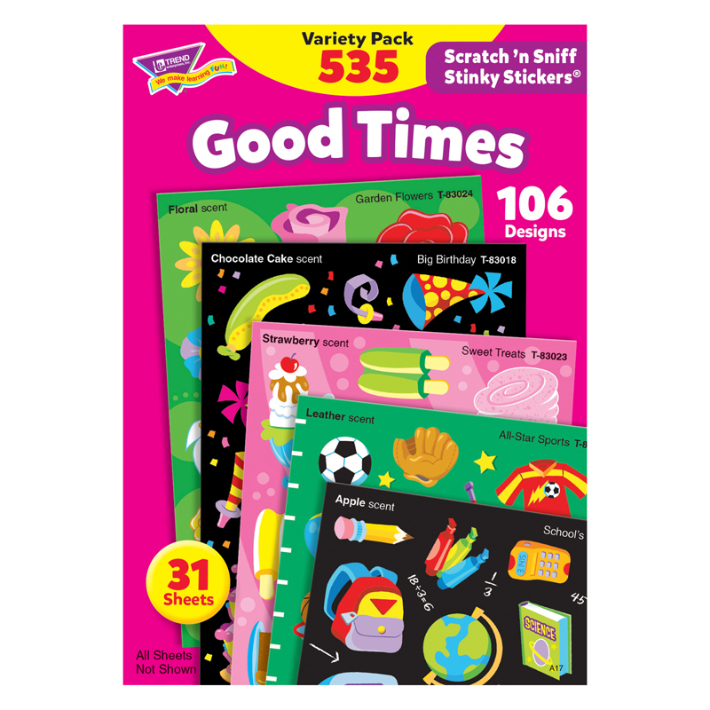 (2 Pk) Stinky Stickers Mixed Shapes