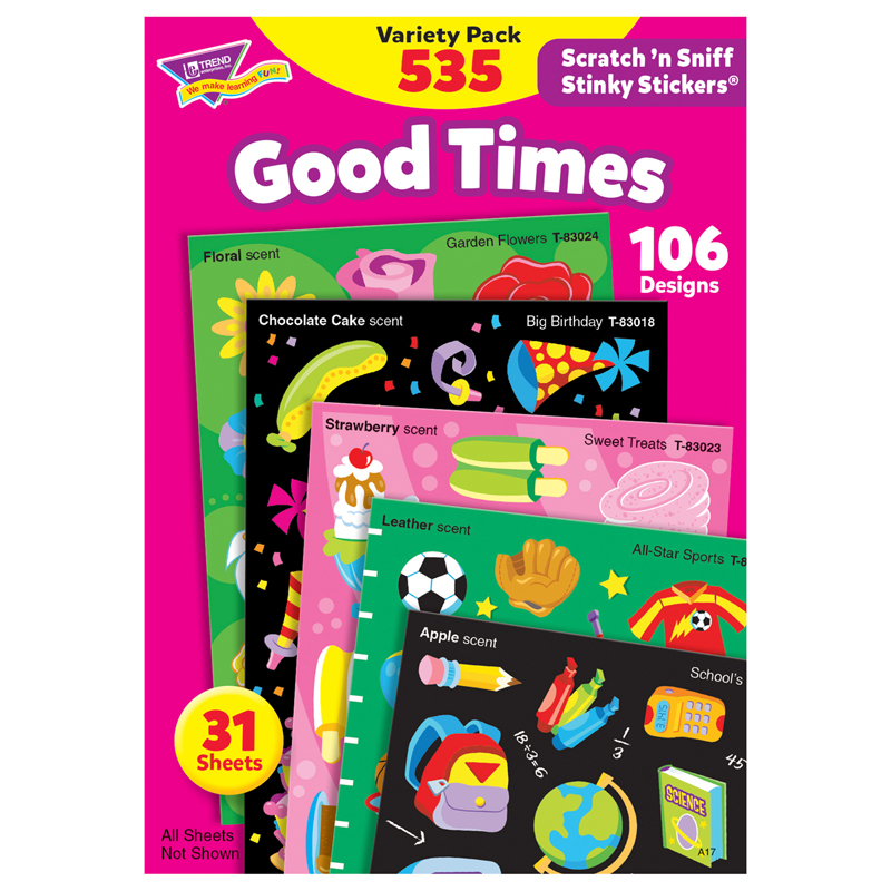 Stinky Stickers Mixed Shapes 525/Pk