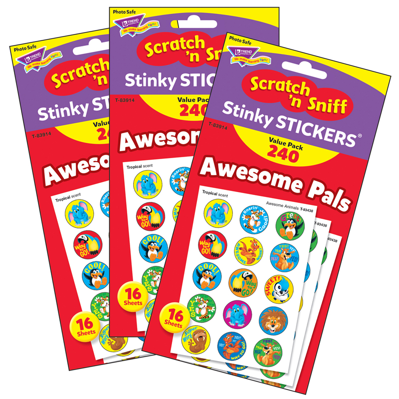 (3 Pk) Stnky Stickr Variety Pk