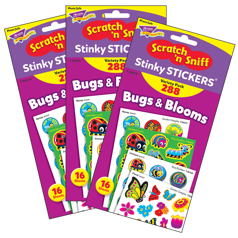 (3 Pk) Stnky Stickr Variety Pk