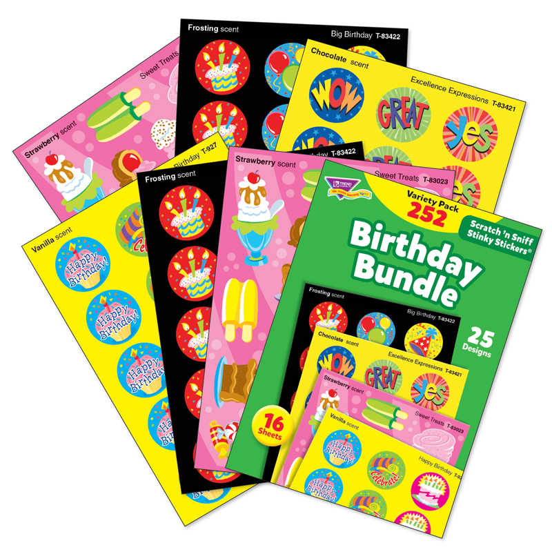 Birthday Stinky Stickers Variety Pk