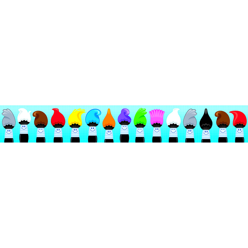 (6 Pk) Colortime Paintbrush Border