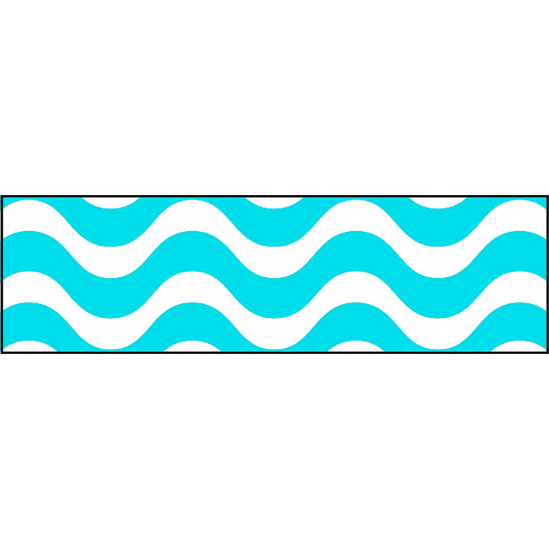 (6 Pk) Wavy Blue Bolder Borders