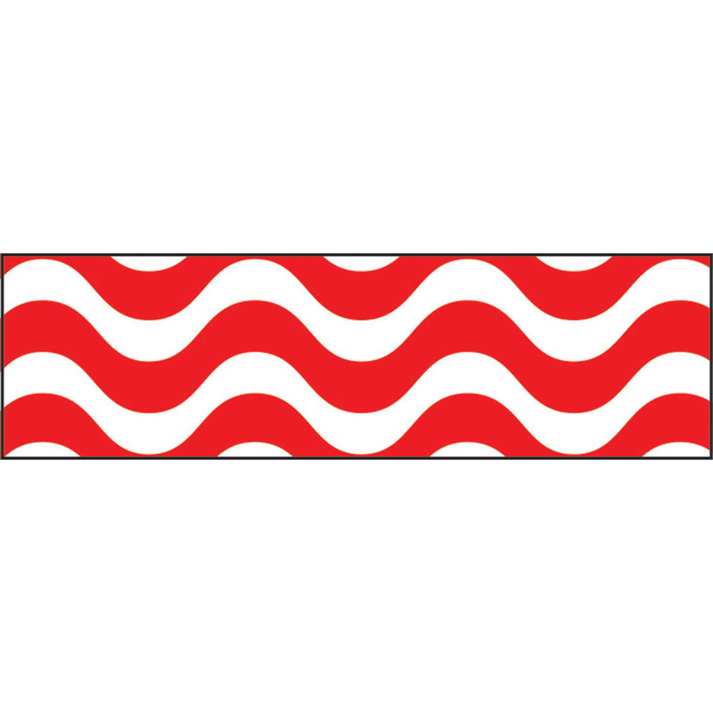 (6 Pk) Wavy Red Bolder Borders