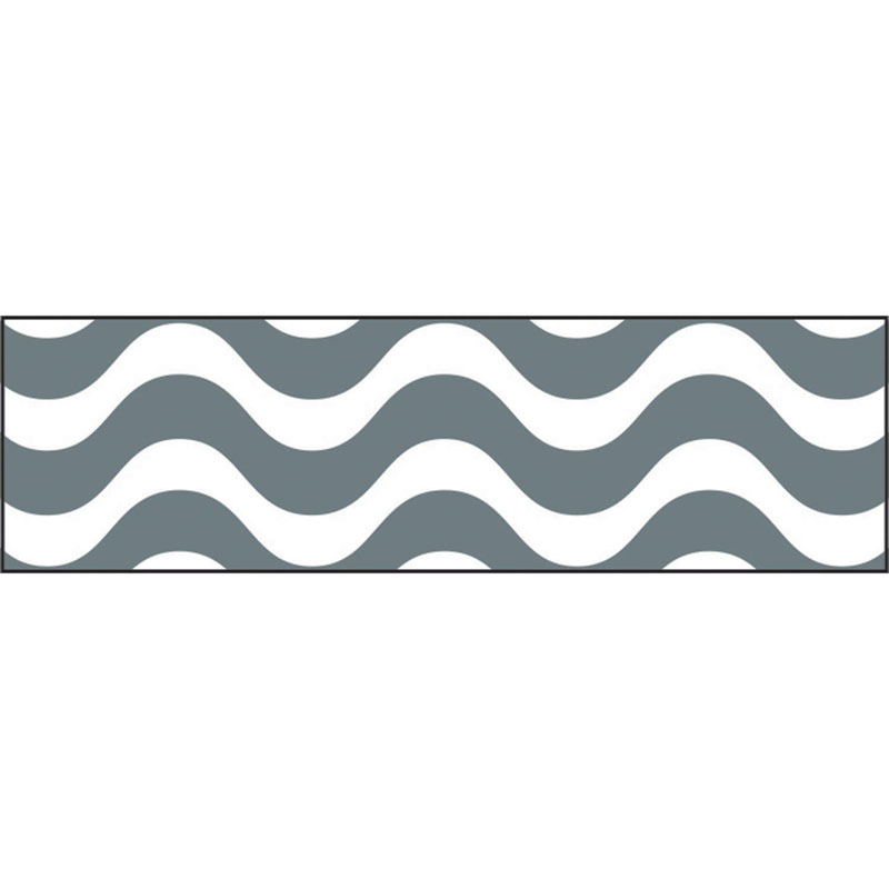 (6 Pk) Wavy Gray Bolder Borders