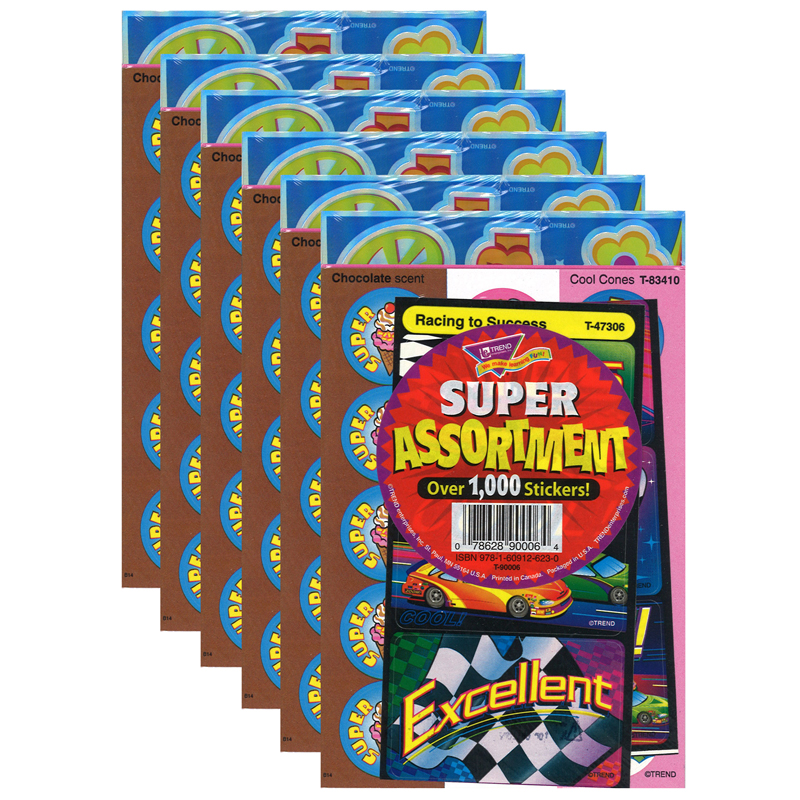 (6 Pk) Super Assortment Sticker Pk