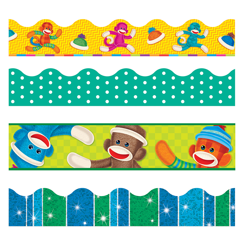 Sock Monkeys Border Variety Pack