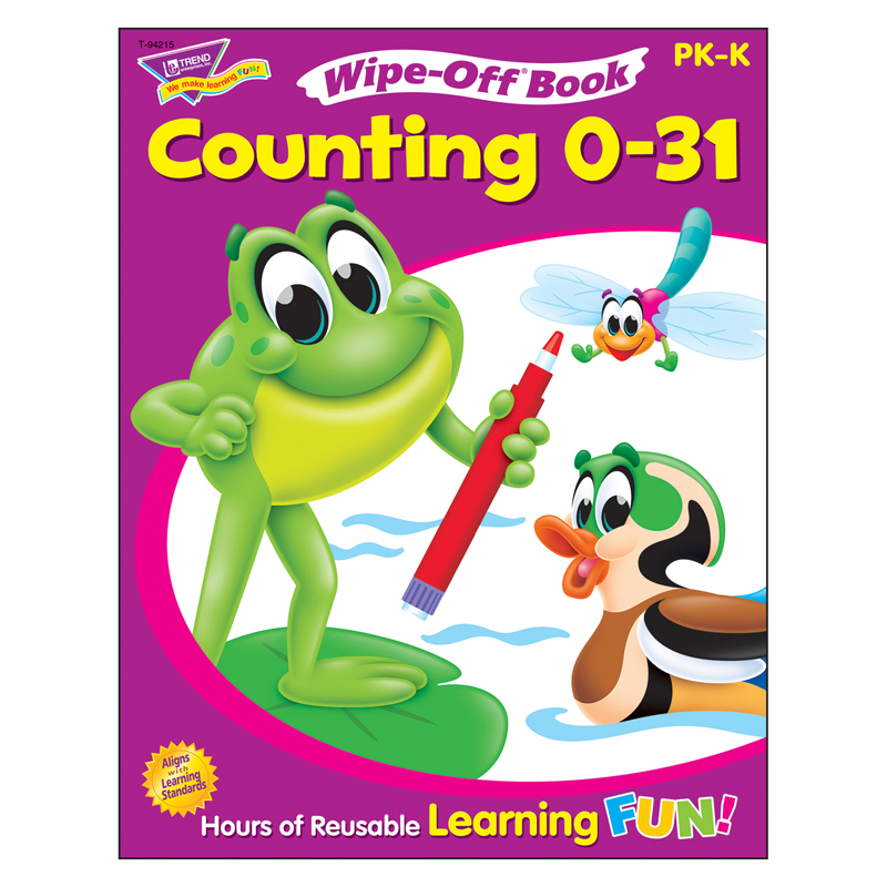 Counting 0-31 28pg Wipe-Off Books