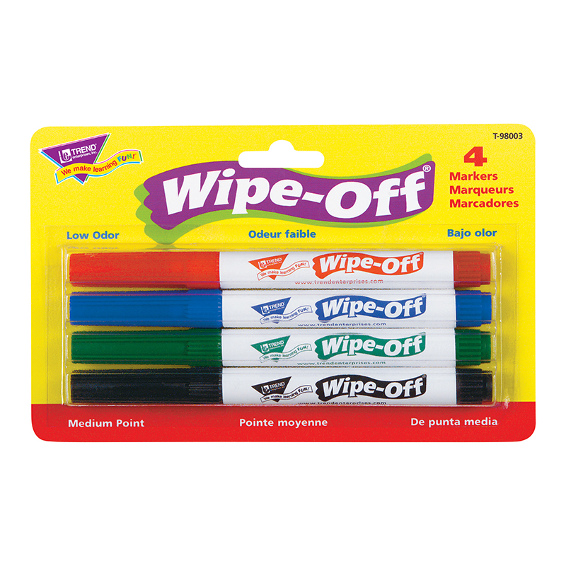 (6 Pk) Wipe Off Marker 4 Standard