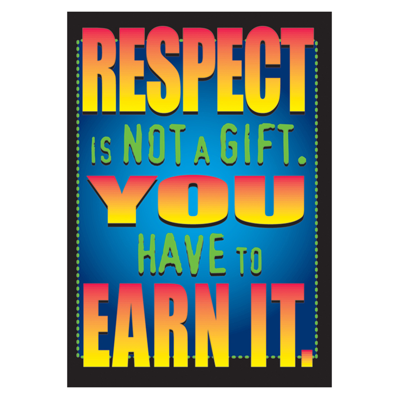 Poster Respect Is Not A Gift