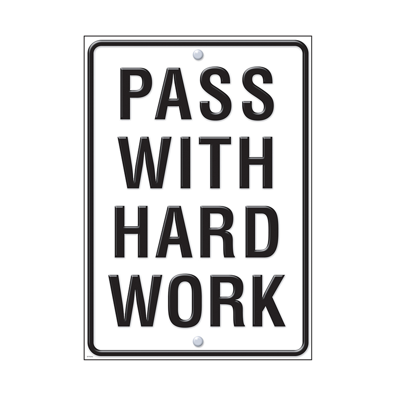 Pass With Hard Work Lp Large Poster