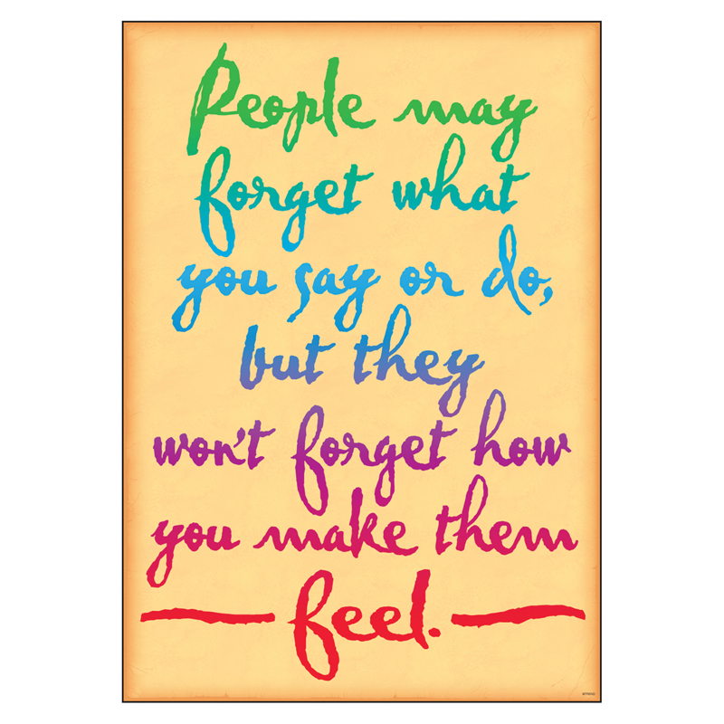 People May Forget What You Say