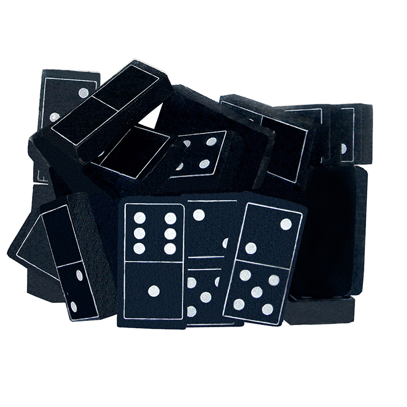 Foam Dominoes Black 28ct