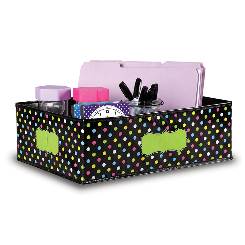 Chalkboard Brights Storage Bins Med