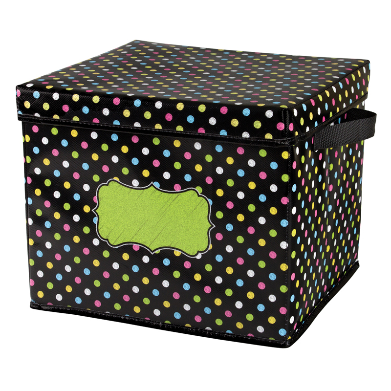 Chalkboard Brights Storage Bins Box