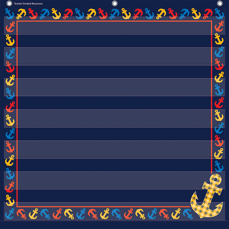 Anchors 7 Pocket 28x28 Pocket Chart