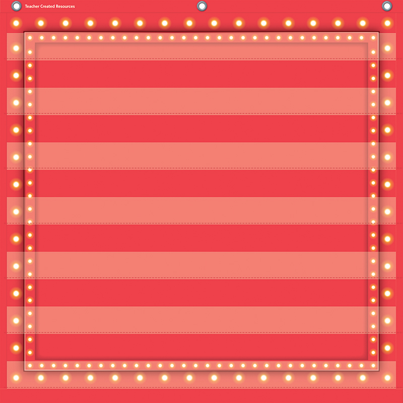 Red Marquee 7 Pocket Chart 28x28